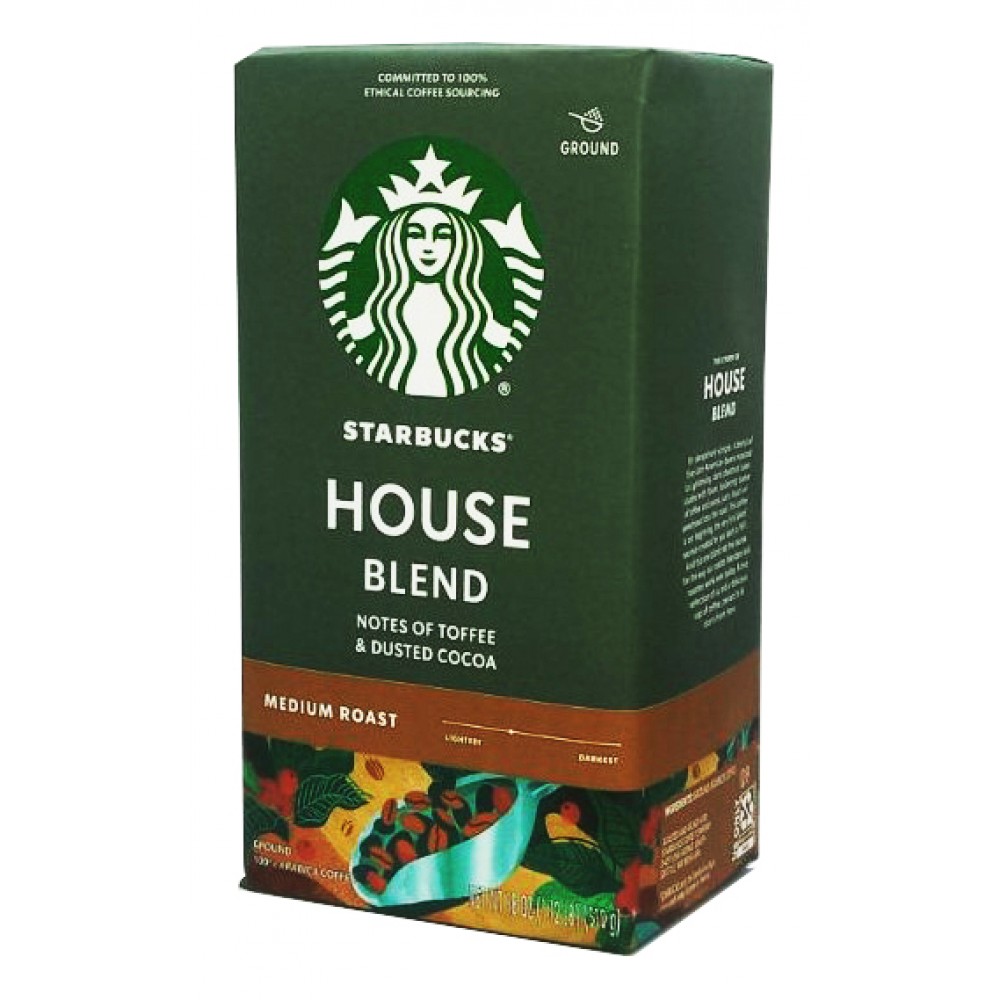 STAR toffee / soymilk Мелена кава Starbucks House Blend Toffee Dusted Cocoa 500